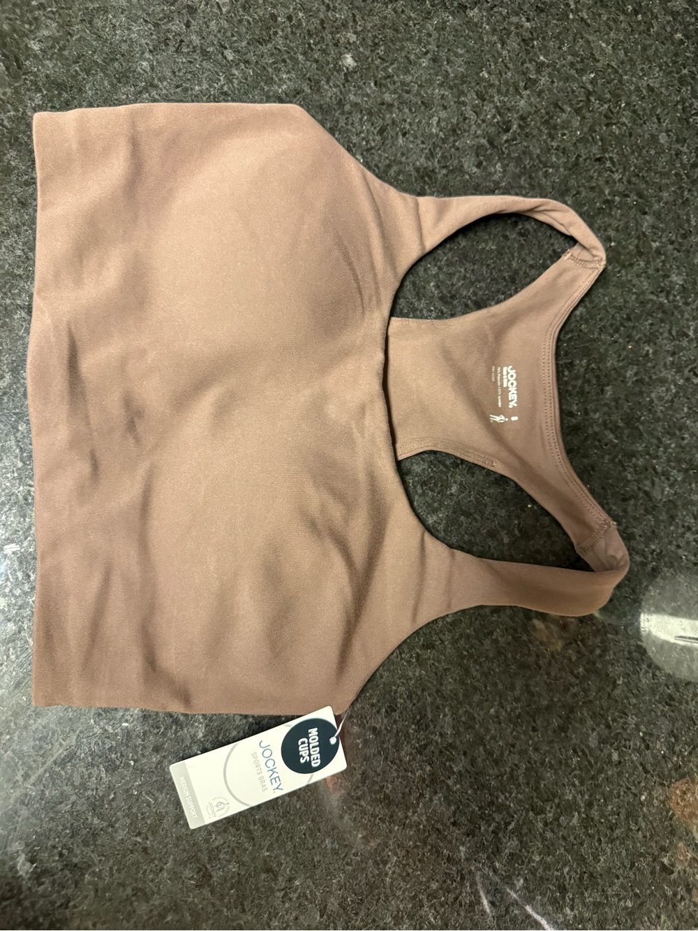 Jockey Seamless Racerback Crop Top - Mauve Brown